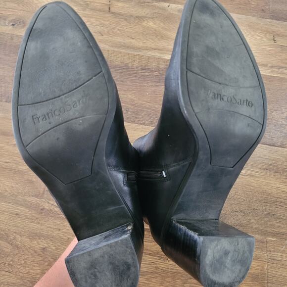 Franco Sarto Bette Women's Black Chelsea Boots Size 9.5M Ankle Booties Chic - Picture 8 of 16